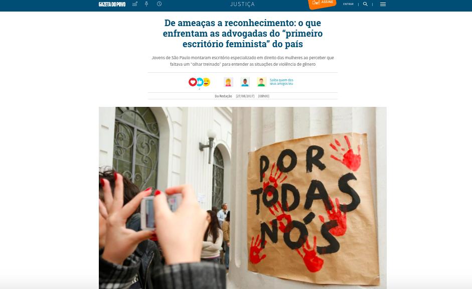 Entrevista Gazeta do Povo – sobre o escritório