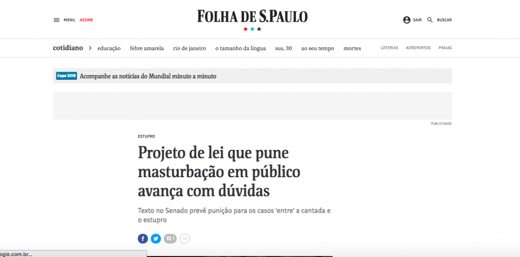 Folha – projeto importunacao 2